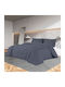 vidaXL Bettbezug-Set Doppelbett mit 2 Kissenbezügen 200x200 Charcoal