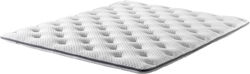 Como felt & wadding producers Single Bed Foam Mattress Topper Hard Comfort with Aloe Vera & Elastic Straps 90x200x7cm