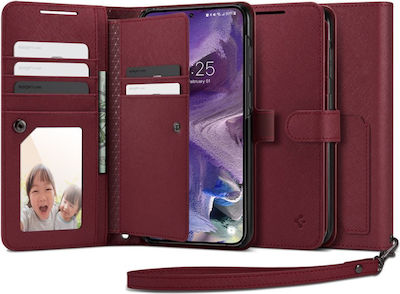 Spigen Wallet S Plus Δερματίνης Μπορντό (Galaxy S23)