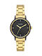 Breeze Mystique Women's Watch Chronograph with Gold Metal Bracelet