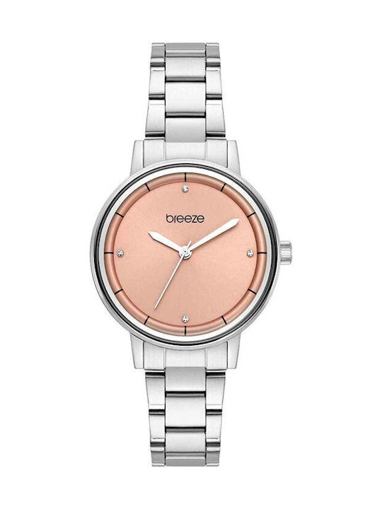 Breeze Mystique Women's Watch Chronograph with Silver Metal Bracelet