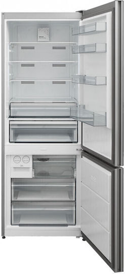 Robin Ψυγειοκαταψύκτης 481lt Total NoFrost Υ192xΠ70xΒ72εκ. Inox RB-492