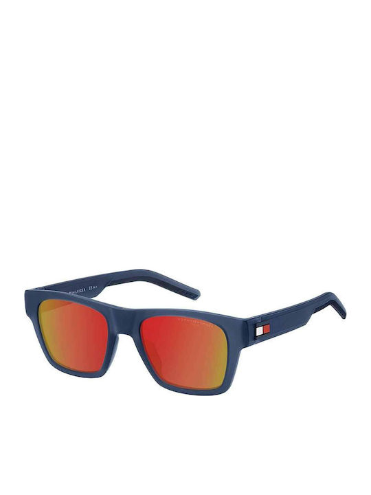 Tommy Hilfiger Ανδρικά Γυαλιά Ηλίου με Navy Μπλε Κοκκάλινο Σκελετό και Πορτοκαλί Καθρέφτη Φακό TH1975/S FLL/B8