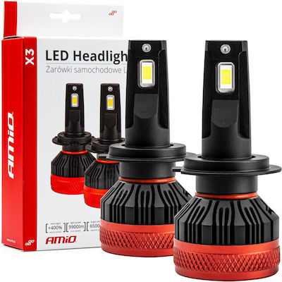 AMiO Lampen Auto H7 Canbus LED 6500K Kaltes Weiß 90W 2Stück