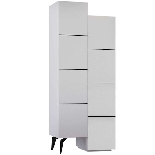 Megapap Ντουλάπι Μπάνιου 62.2x37.4x156cm Μελαμίνης Λευκό