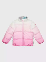Guess Kids Quilted Jacket short Hooded Pink