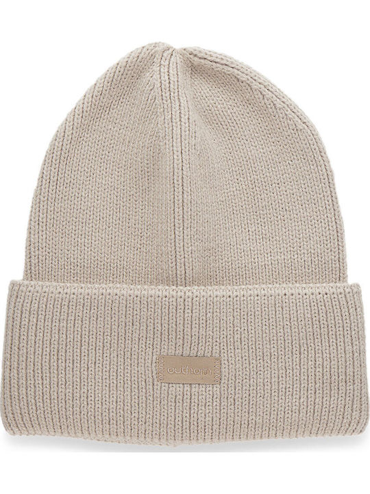Beanie Γυναικείος Σκούφος Πλεκτός σε Μπεζ χρώμα