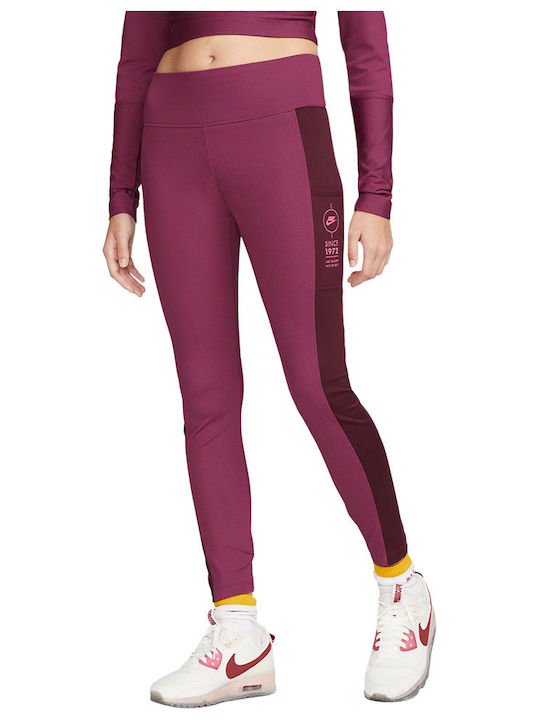Sportswear Schulung Frauen Lang Leggings Burgundisch