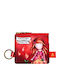 Santoro Fire In My Heart Kids' Wallet Coin with Zipper & Keychain for Girl Red