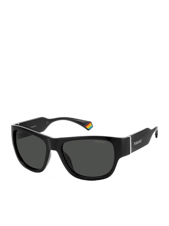 Polaroid Unisex Sunglasses With Black Horn-Rimm...