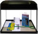 Aquarium Set Fish Aquarium Capacity 20lt with Lighting, Filter and 38x20x25cm Black