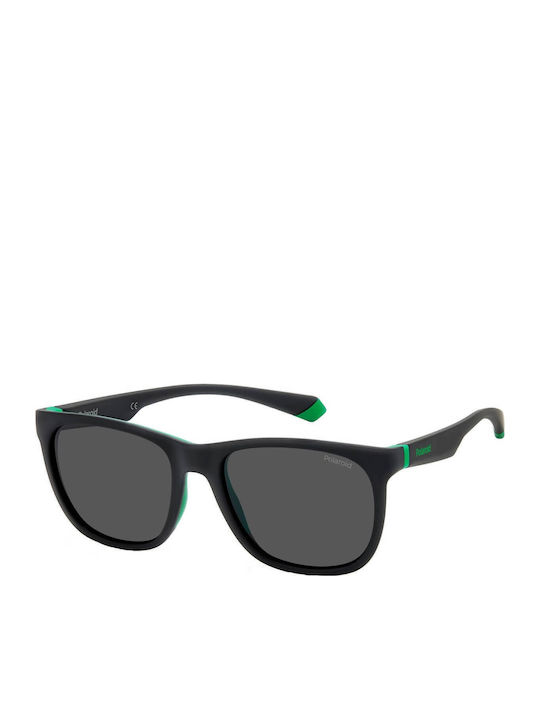 Polaroid Unisex Ochelari de soare cu Negru Cadru și Gri Polarized Lentilă PLD2140/S 3OL/M9