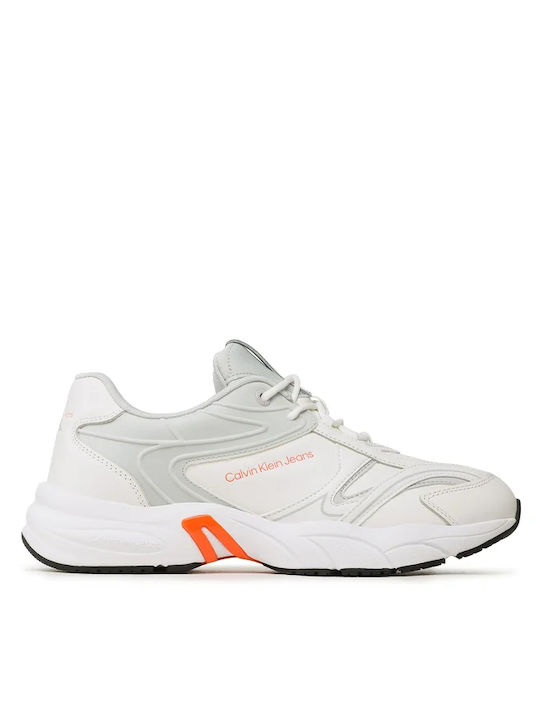 Calvin Klein Retro Tennis Ανδρικά Sneakers Λευκά
