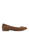 Fabric Ballerinas Tabac Brown