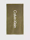 Calvin Klein Πετσέτα Θαλάσσης Βαμβακερή Λαδί 170x90εκ.