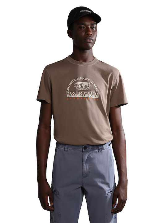 Napapijri Men's Short Sleeve T-shirt Brown