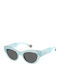 Polaroid Women's Sunglasses with Blue Plastic Frame and Gray Polarized Lens PLD6199/S/X MVU/M9