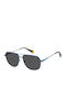 Polaroid Unisex Sunglasses with Blue Metal Frame and Gray Polarized Lens PLD6195/S/X FLL/M9