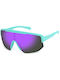 Polaroid Sunglasses with Turquoise Plastic Frame and Gray Polarized Lens PLD7047/S N47/MF