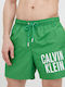Calvin Klein Medium Drawstring Intense Bărbați Înot Șorturi Green Apple