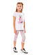 Εβίτα Kids Set with Leggings Summer 2pcs White