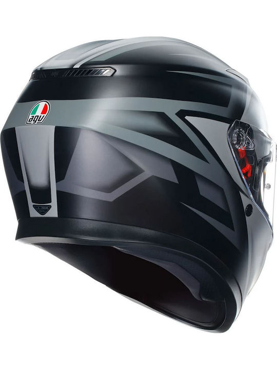 AGV K3 Compound Matt Black/Grey Motorradhelm Vo...