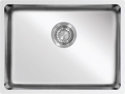 KL Sinks 1219550 Undermount Kitchen Inox Satin Sink L58.8xW43.5cm Silver