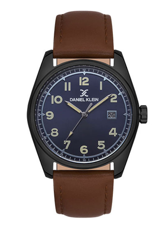 Daniel Klein Ανδρικό Ρολόι 42mm Μπαταρίας με Κα...