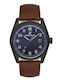 Daniel Klein Men's Watch 42mm Battery with Brown Leather Strap