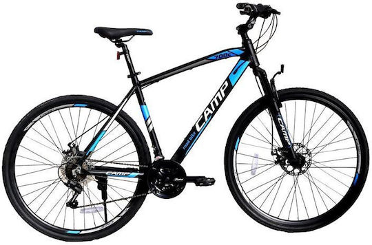 Camp Road MD 28" Albastru Bicicletă Trekking cu 21 Viteze și Frâne pe Disc Mecanice