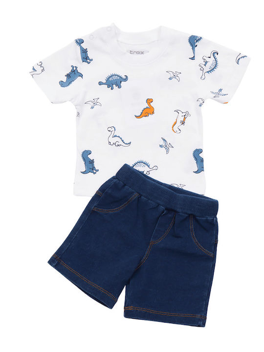 Trax Kids Set With White Shorts 2 Pieces