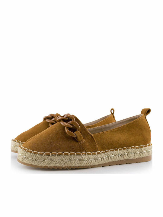 Women's Suede Espadrilles Tabac Brown