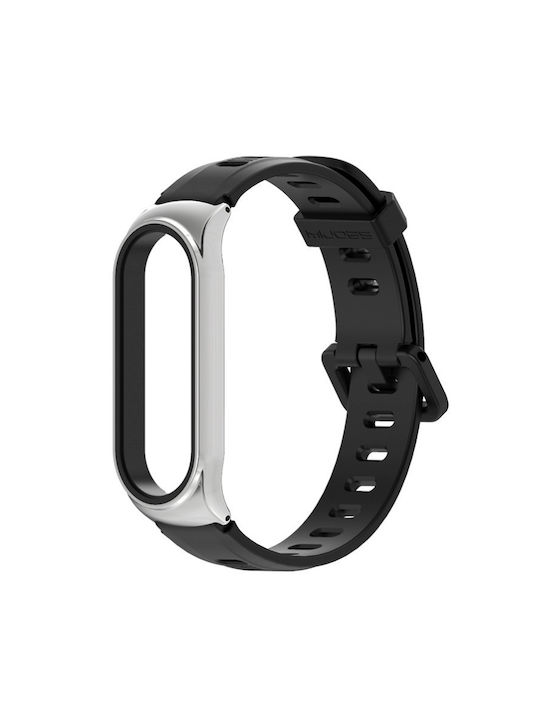 Mijobs Mijobs Каишка Силикон Black Silver (Xiao...