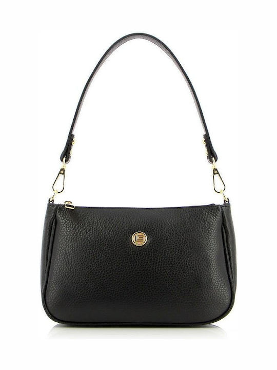 Leather Women's Shoulder Crossbody Bag Black