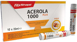 Fit & Shape Acerola 1000 Plus Βιταμίνη Ροδάκινο 10 x 25ml