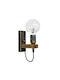 Heronia Vintage Lamp Wall with Socket E27 Bronze 14.5x6x6cm