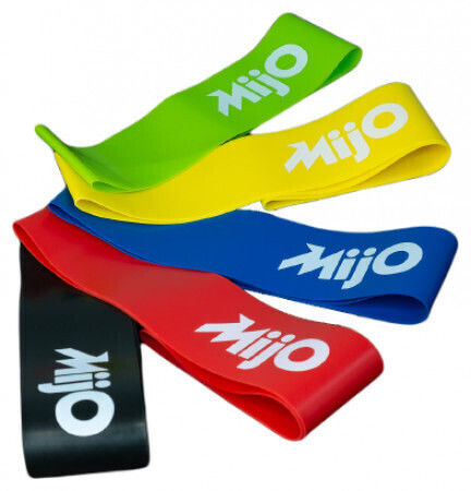 Mijo Mijo Benzi de rezistență în formă de buclă seturi 5buc Colorate Exercise Resistance Βands 5 pcs 0.6m