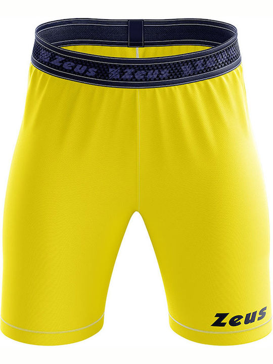 Zeus Bermuda Elastic Pro Colanți Sport Bărbați Compresie Scurt Galben