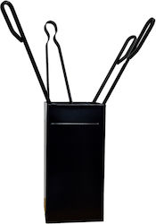Metallotechniki M20090 Square Fireplace Tool Set with Bucket Black