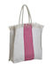 Inart Straw Beach Bag with Wallet Pink