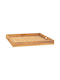 vidaXL Holz Rechteckig Serviertablett mit Griffen in Braun Farbe 60x60x7cm 315458 1Stück
