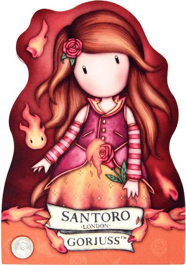 Santoro Fire In My Heart Παιδικό Μπλοκ Σημειώσεων Ριγέ Κόκκινο