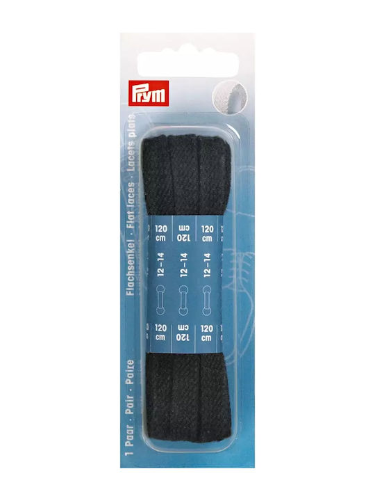 Prym Κορδόνια Παπουτσιών Μαύρα 2τμχ 120cm