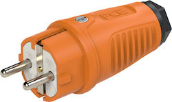 PCElectric Wasserdicht Stecker Männlich Schuko Orange