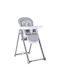 Lorelli Party Foldable Highchair with Metal Frame & Leatherette Seat Cool Grey