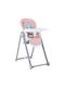 Lorelli Party Foldable Highchair with Metal Frame & Leatherette Seat Mellow Rose