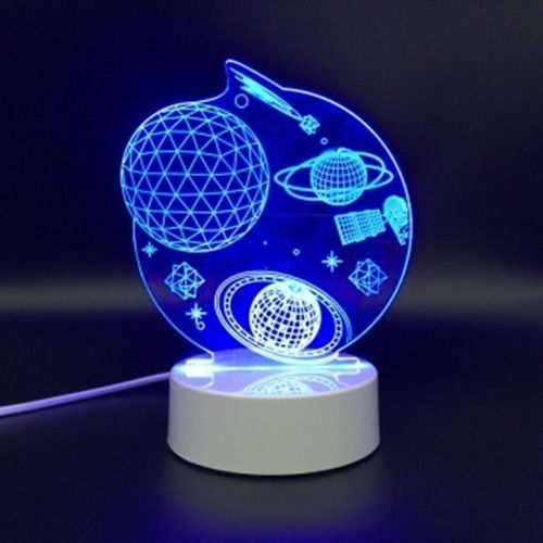 Dekoratives Tischlampen Panorama LED RGB 3D-Illusion 3x3cm