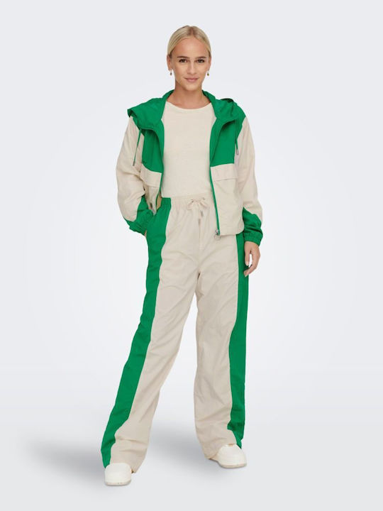 Only Damen-Sweatpants Beige/Green