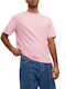 Jack & Jones Men's Short Sleeve T-shirt Pink