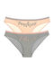 Fullmoon Femei Slip 2Pack Grey/Salmon